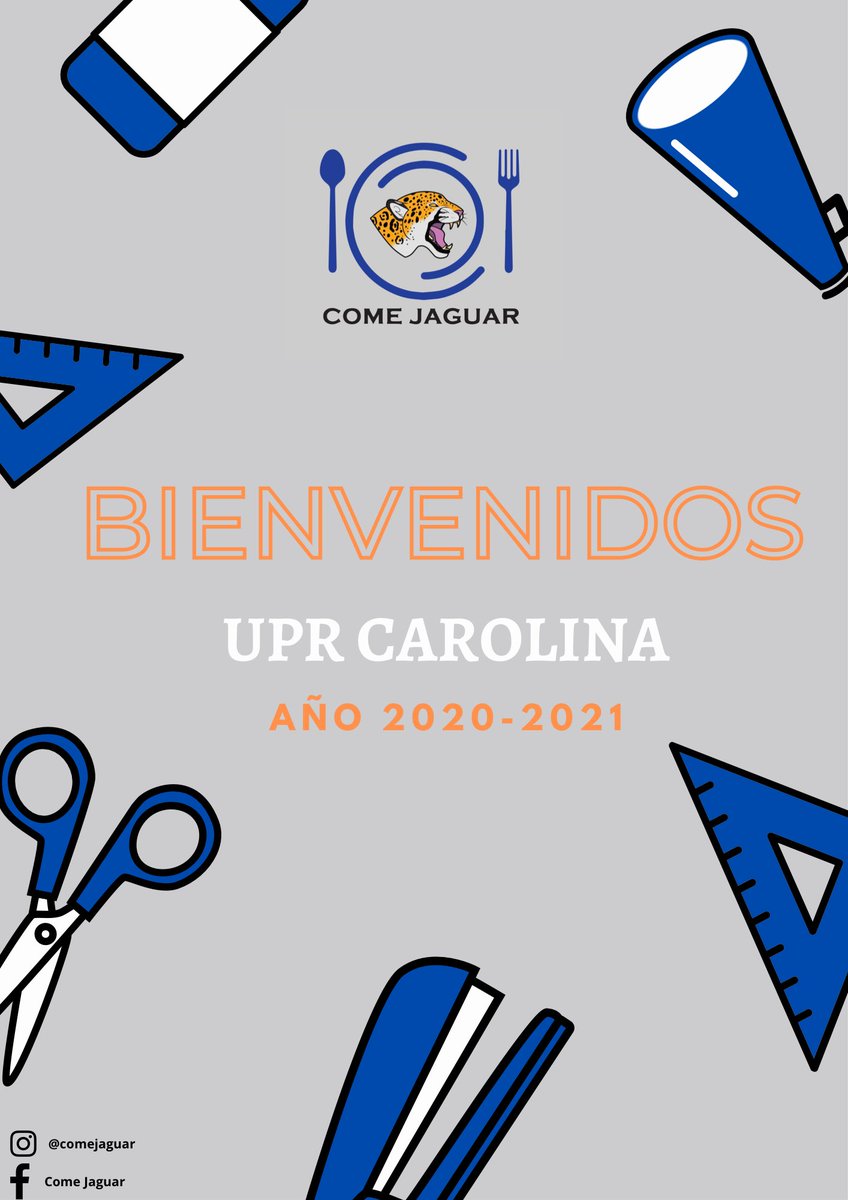 El 1 de septiembre de 2020 fue el primer día de clases en UPR Carolina. Come Jaguar les desea a cada uno de nuestros estudiantes y voluntarios un exitoso cuatrimestre. ¡Ánimo! ¡Podrán lograr cada una de sus metas! 🍽🐆