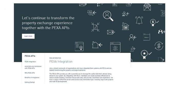PEXA_API's tweet image. Here in the PEXA API team we are passionate about digital transformation! We have carefully created APIs to allow you to automatically trigger actions from your system. Visit our web page to learn more! #eConveyancing #industryleaders #apis #pexa pexa.com.au/pexa-apis