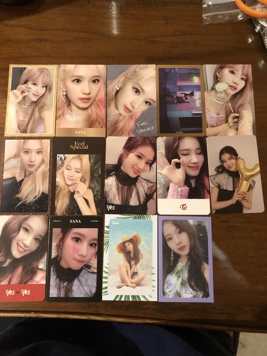 vrra10's tweet photo. WTS
Various Twice Sana cards
$4 each + shipping
Venmo or cashapp or cc, don’t accept PayPal for now. 
USA based 
@Twicetradeonce @TWICE_trades https://t.co/HQ5z9daz5z