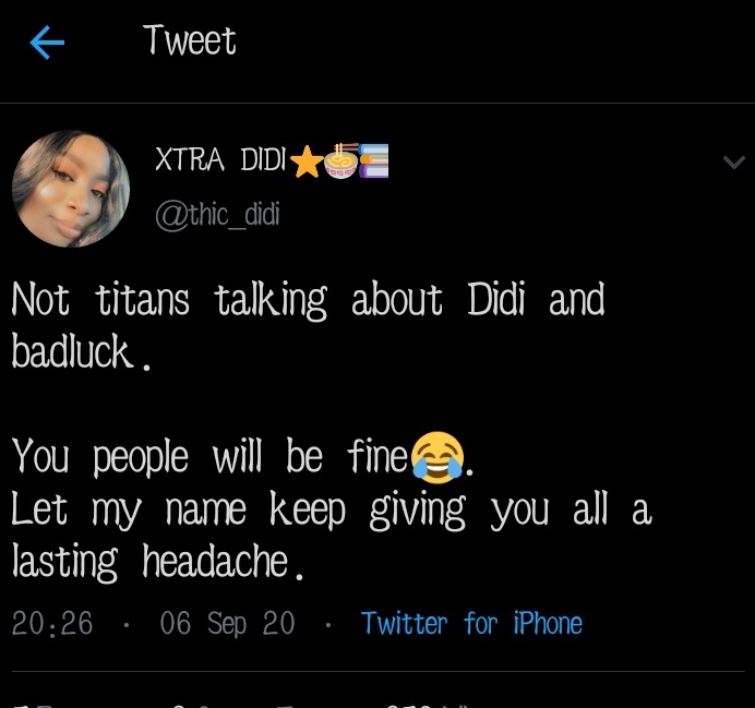 Eunicebrown86's tweet image. Baby hippo unblock us and drag us with ur chest,stop being a p*ssy.. 😂🤣🤣

Na ur friends say u be bad luck not Titans we don&apos;t see u. Zombie 😂🤣
#TachaBackHurts