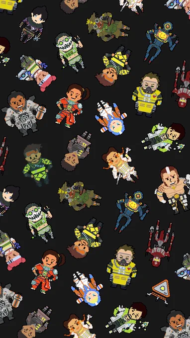 自分のドット絵好きなので自分のiPhoneSE第2世代用にあわせて作ったホーム画面。ゴチャついてて使いづらいのが難点? 