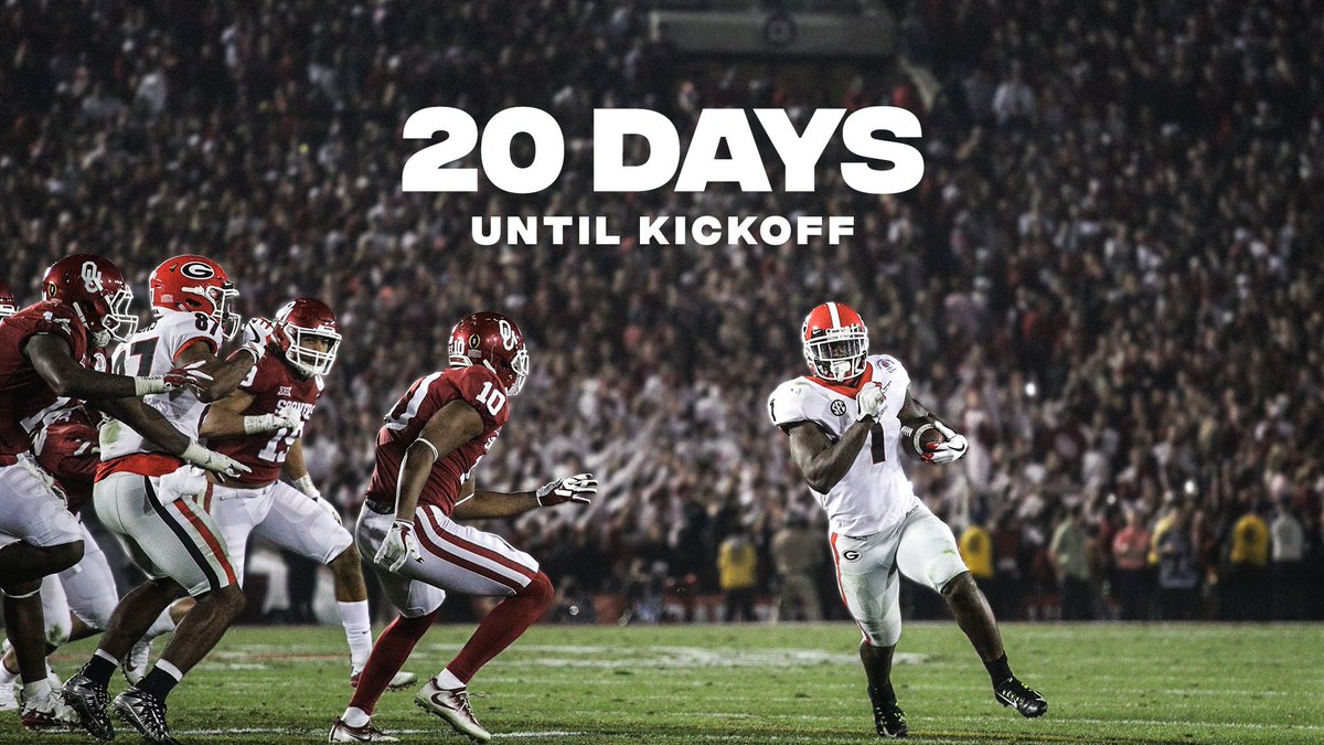 UGAAthletics's tweet photo. 2️⃣0️⃣ days... https://t.co/PxbU5SAfsD