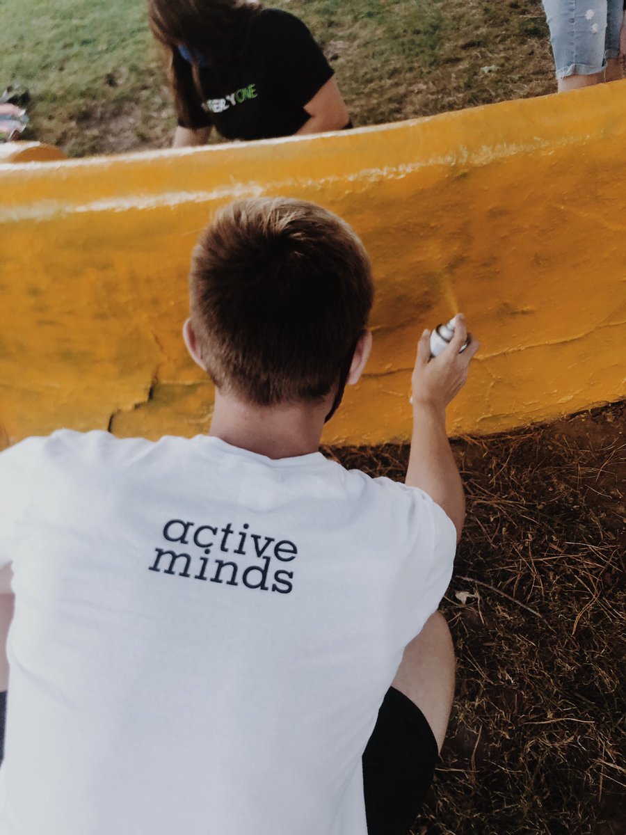 MsideActiveMind's tweet photo. This past week we painted the spoonholder bench yellow for suicide prevention month! The front says BE THE LIGHT &amp; YOU MATTER. The back says suicide prevention and 1-800-TALK💛 https://t.co/WWYu64MEuH