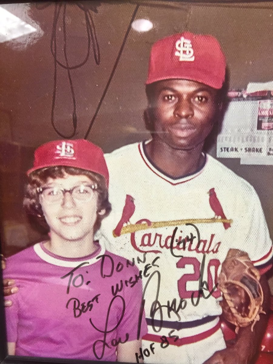 Sad news:   We lost one of my childhood heroes, Lou Brock, a great athlete and a gentleman.   This shot is from summer 1974, the year he broke the <a href="/MLB/">MLB</a> single-season base stealing record.  <a href="/Cardinals/">St. Louis Cardinals</a> #loubrock