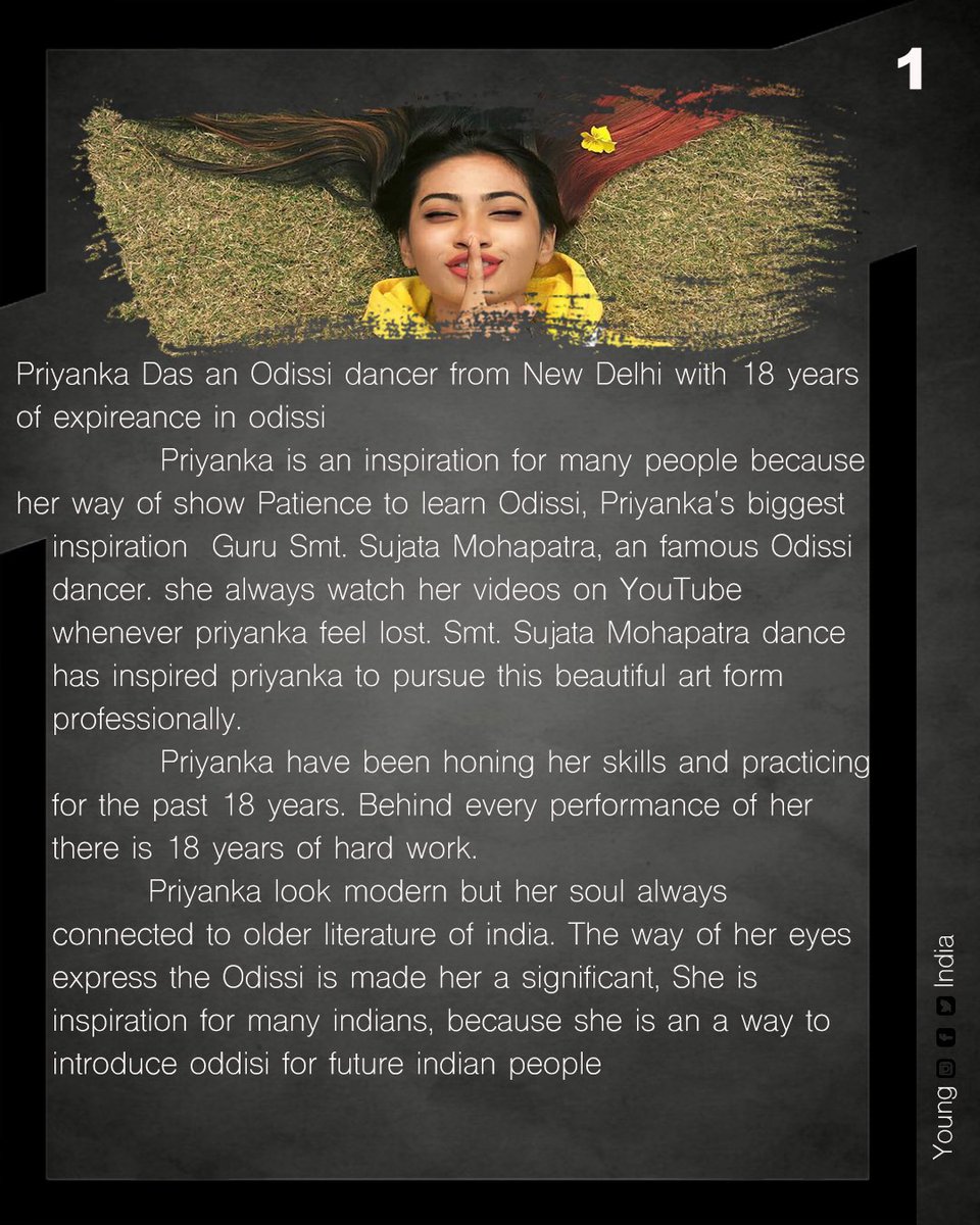 learnaboutlifee's tweet photo. Our fourth edition @PRIYANKADASpd #odissi #odissidancer #dance #youngindiamagazine https://t.co/ZE4jtobZ8y