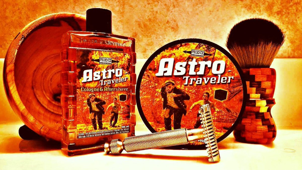 LettuceRemember's tweet photo. #SundayCedar #SOTD with "Astro Traveler" Shaving Soap &amp; Aftershave with Ascension Stainless DE Razor all by Phoenix Shaving @Phoenix_Shaving ~ Bowl and brush by Colorado Razor Designs #WetShaving #Razor #ArtisanSoap https://t.co/lXUan6pmtt
