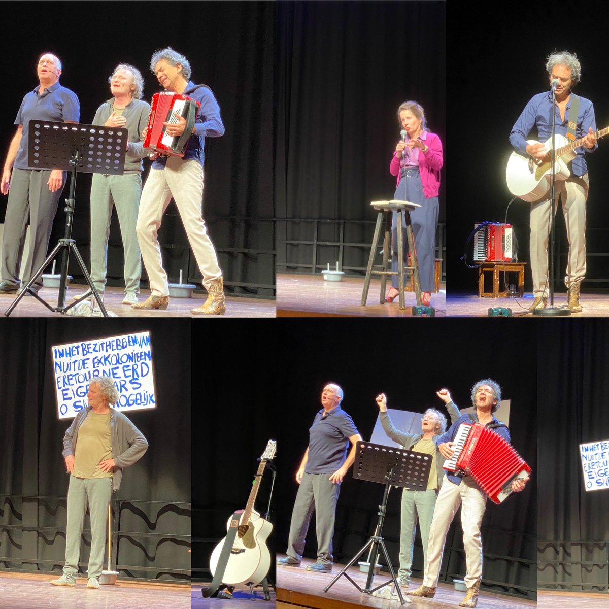 2x Volle bak bij @Schouwburghetpark tijdens onze nieuwe #volksopera De tranen van Ang. 
Wat een heerlijk #theater en fijn publiek. Dank aan Mirjam Hoijtink voor het prettige nagesprek!

Met Jef Hofmeister, Kees Scholten en Arie de Mol.