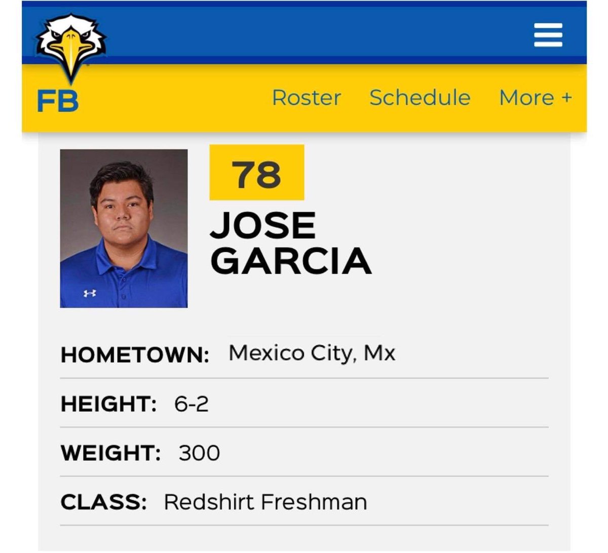 🇲🇽💪🏻 ÉXITO JOSÉ 💪🏻🇲🇽

José García OL de la CDMX,  jugará en la primavera del 2021 con los 🦅 Eagles de Morehead State en la División I de la FCS

📸 instagram.com/tercer_cuarto/

#FelizDomingo 😃
#HablemosDeFootball 🗣🏈
