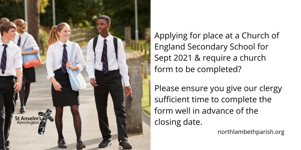 SECONDARY SCHOOL ADMISSIONS
#Time #complete #SchoolAdmissions2021 #SecondarySchoolApplications
#StAnselmsSE11 #Kennington