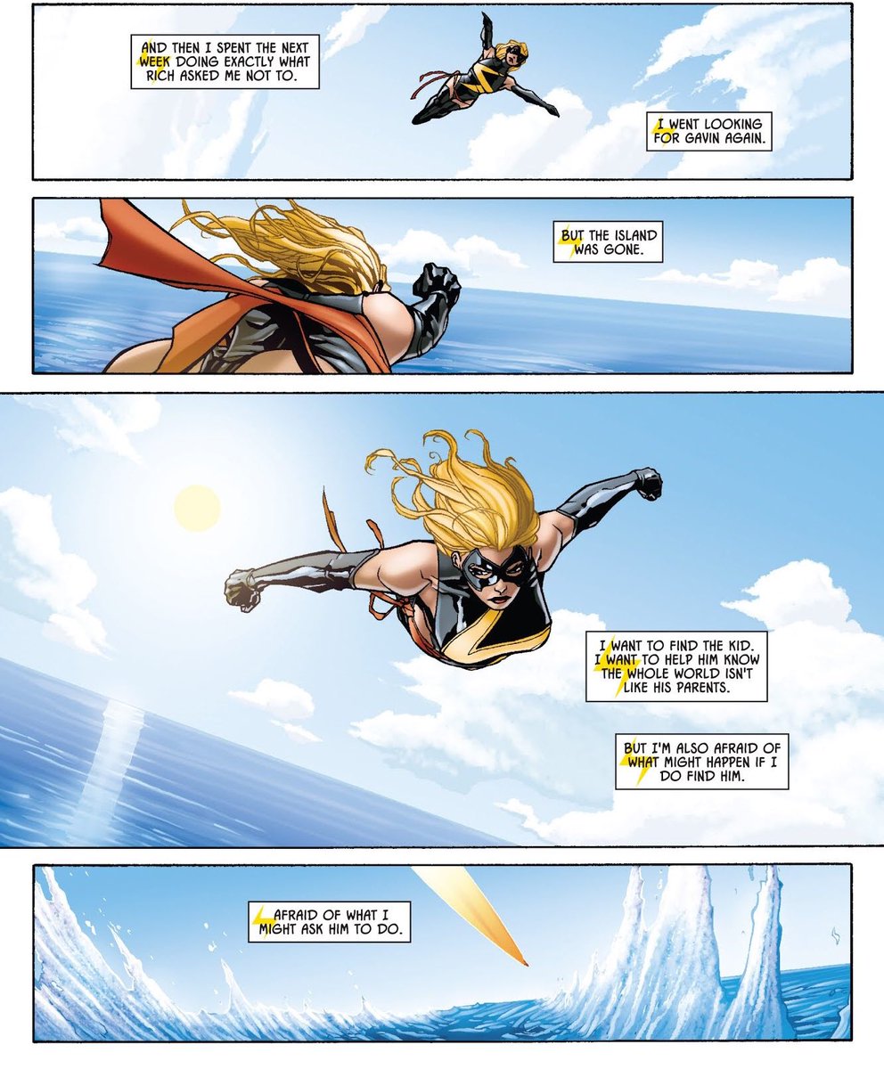 She has so many questions about what has been happening in Earth while she was gone.

Captain America and Black Panther are now dead.

She has to find the Avengers now. #RiseOfRegime