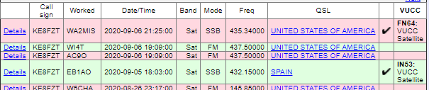 AndrewKE8FZT's tweet photo. Thanks #WA2MIS for FN64, my last FN grid!!! AND! @eb1ao for IN53 /new DXCC #15 Spain! Can't forget @NP4Charley FK78 @yv5nea FK60 @ad0dx DM96 Thanks Everyone! 419/497 CONUS, 469 VUCC , 49/50 (Need HI) WAS https://t.co/sFpKciqHms