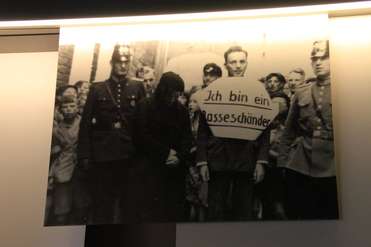 I've thought a lot about this photograph, reproduced at the house. After the Nuremberg race laws of 1935, local Nazis in various places staged carnivalesque humiliations of mixed couples