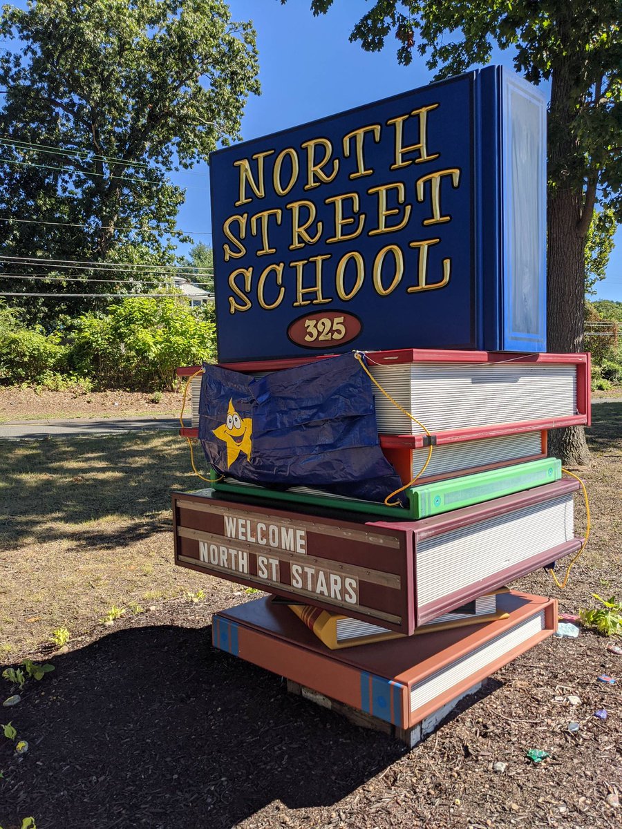 WLPSNorthStars's tweet photo. Even our sign has its mask on and is ready for school! Can’t wait to see everyone! https://t.co/KUPka3zILl