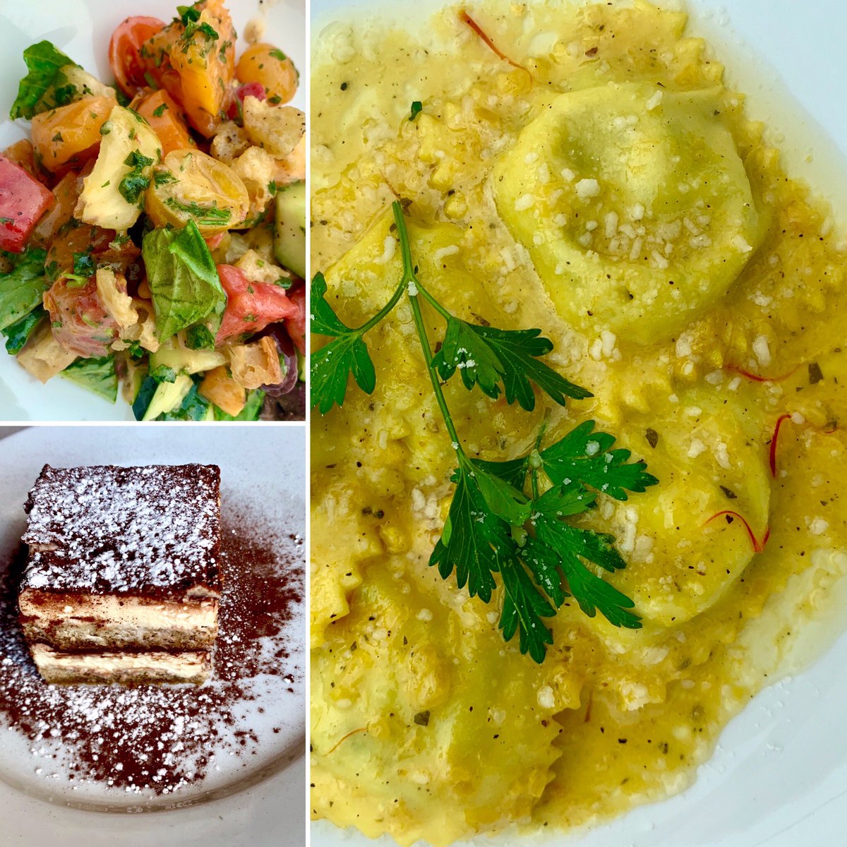AllAcquaResto's tweet photo. Sunday Night Supper: 
• Panzanella salad 
• Crab ravioli with crab butter sauce 
• Tiramisu
$25 🦀🦀🦀 https://t.co/Gtj7NsamID
