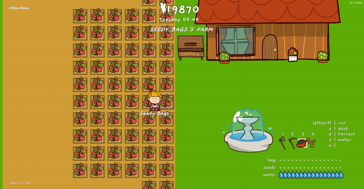 Morbid_Mist's tweet photo. My three lovely farm plots, each with 64 strawberries growing happily, and breakfast served to me from wife #3~ 

@CroppyBoyGame #CroppyBoy #ScreenShots https://t.co/4vWNqIDc5t
