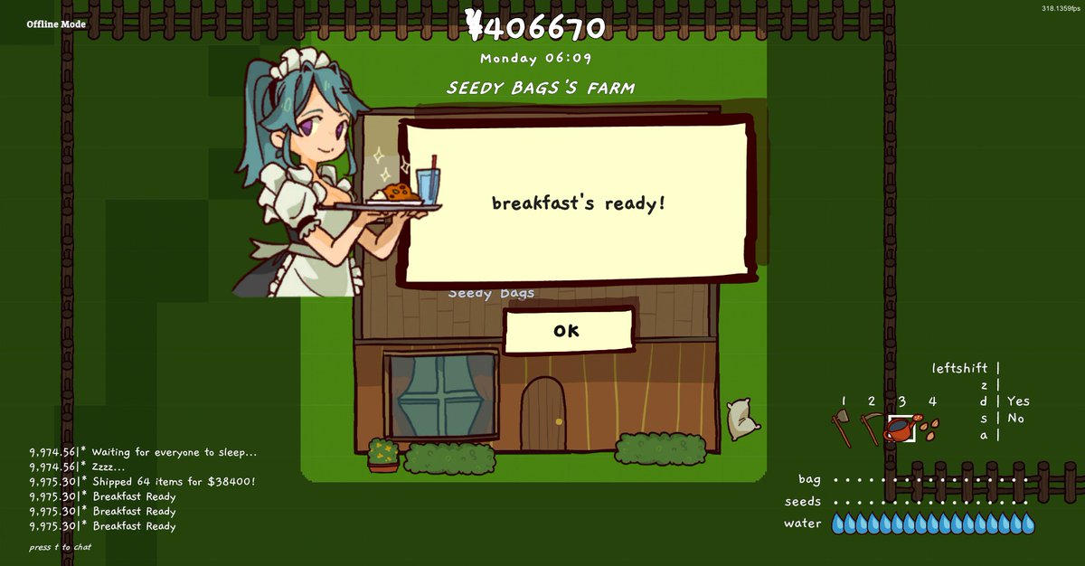 Morbid_Mist's tweet photo. My three lovely farm plots, each with 64 strawberries growing happily, and breakfast served to me from wife #3~ 

@CroppyBoyGame #CroppyBoy #ScreenShots https://t.co/4vWNqIDc5t