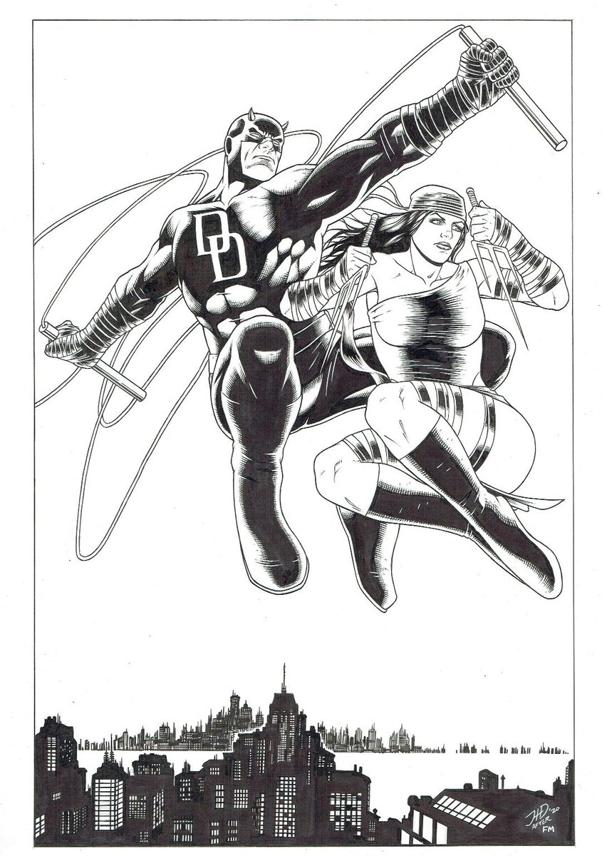 johnhowarddraws's tweet photo. Daredevil (Frank Miller homage) #ComicArt #daredevil #comicbooks #comicartist #frankmiller #comiccommisions https://t.co/5db0QncAfq