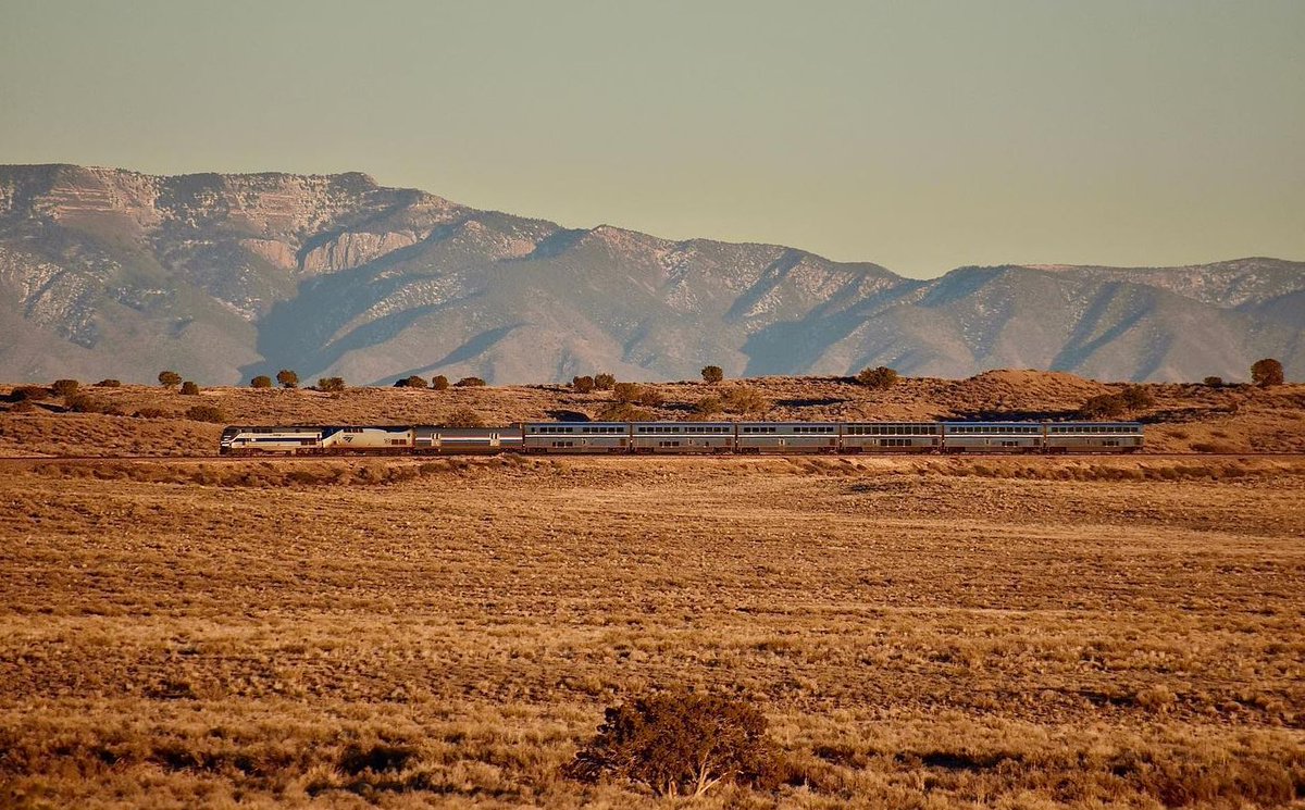 Amtrak's tweet photo. From Kansas to California, there's no better way to lose yourself in scenic vistas and wide open spaces than aboard the Southwest Chief. https://t.co/N16XliJ3VN
