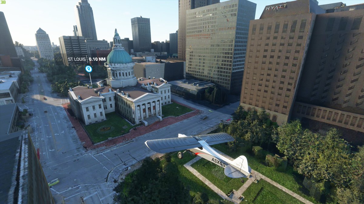 and finally its time for the main event. you can indeed fly under the gateway arch, which looks great