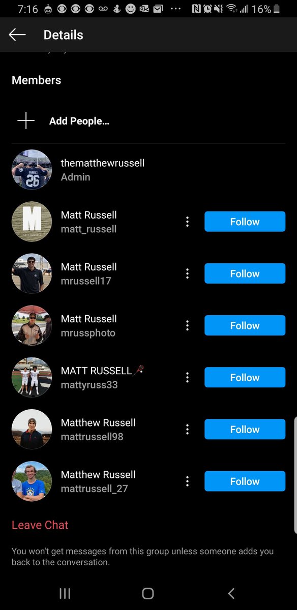 Eaglesguy25's tweet photo. I just made a groupchat with a bunch of people with my name... top 10 things I've ever done https://t.co/IJmzW2NODq