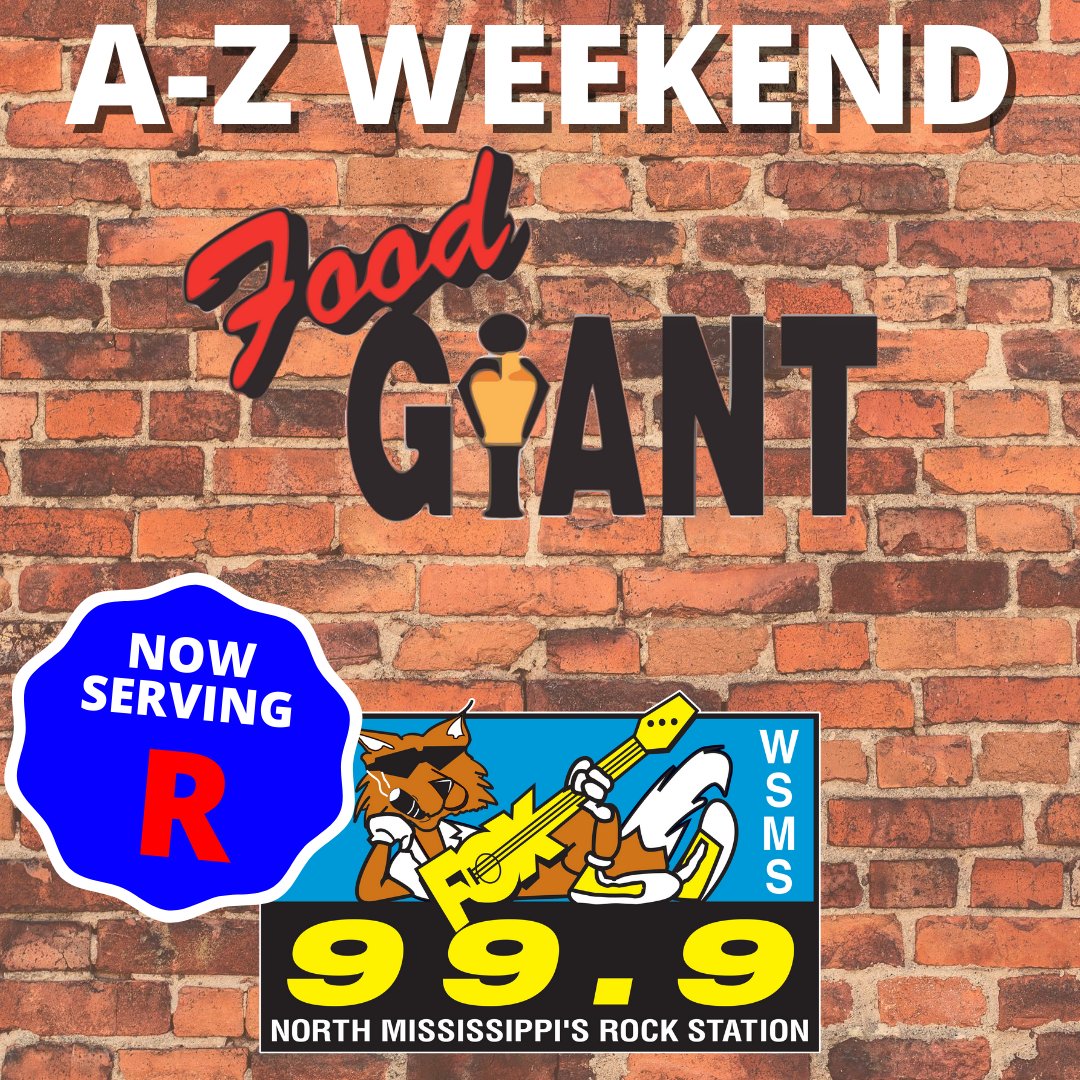 999thefoxrocks's tweet photo. Your Labor Day Weekend Rocks from A to Z sponsored by Food Giant Gateway Shopping Center Columbus! 

Listen in as we rock out in order from A to Z all Labor Day Weekend long! #FoodGiant #999thefoxrocks #NowServingR https://t.co/QS4QeQh5IK