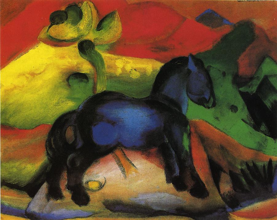 franzmarcart's tweet image. Little Blue Horse, 1912 #expressionism #franzmarc