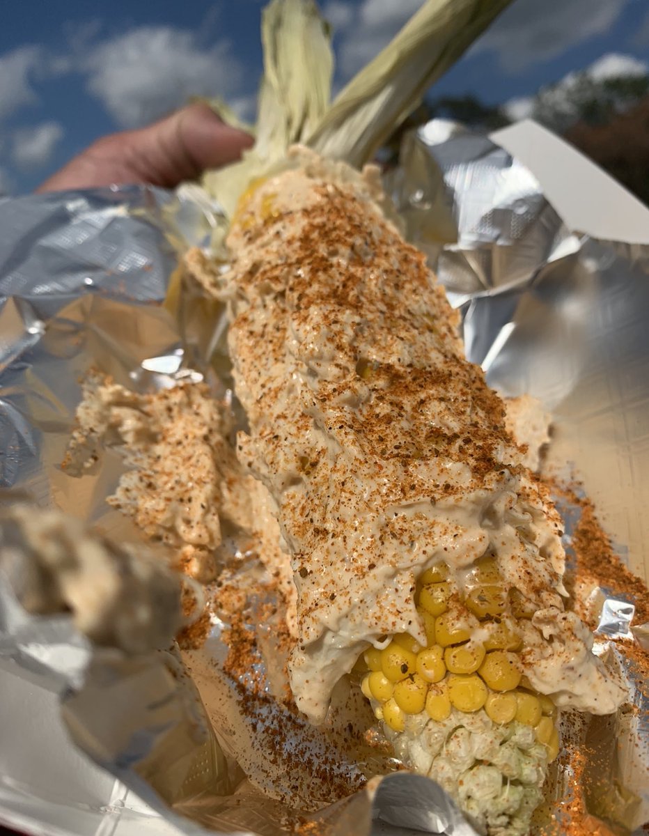 Crab Dip Street Corn by Makin’ CornFind them at random Baltimore festivals once we have festivals again  https://m.facebook.com/makincorn/ 