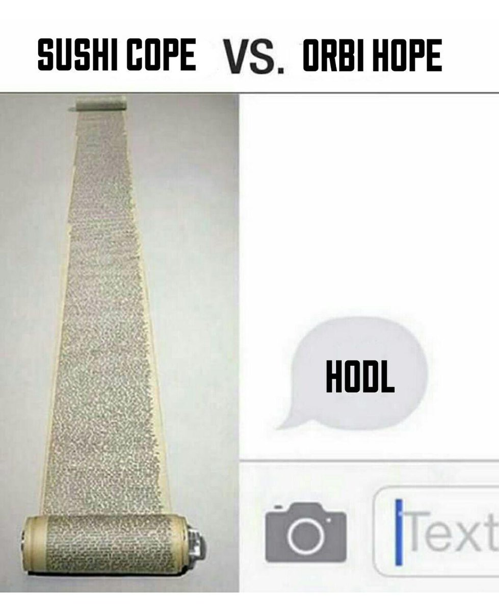CryptoOrbicular's tweet photo. Imagine staking money on a token without a solid developer-community bond ๐คก
couldn't be me ๐คท
#Orbicular #orbro #sushi #hodl #sushisoldout https://t.co/qkv1d010su