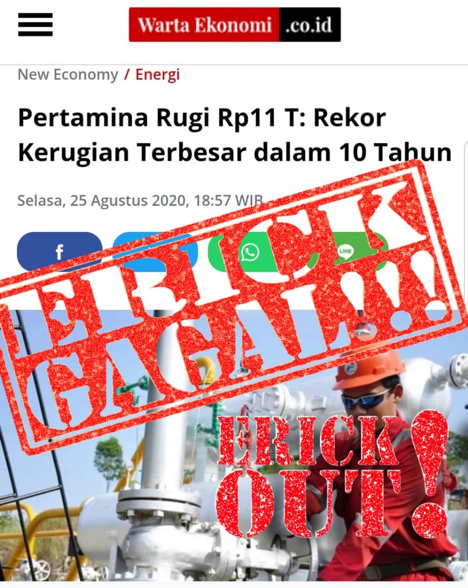 BaliSatriya's tweet photo. Hehehe balapan rugi dah semua BUMN, pak menteri ambil banyak jabatan, jd ga fokus kawal BUMNnya nih pak @jokowi @KemensetnegRI @JubirPresidenRI @fadjroeL @Fahrihamzah @partaisosmed @LunaMaya26

#erickout https://t.co/ve8ntKhxhU