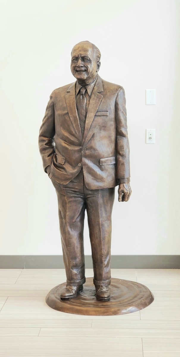 Newly installed at the Des Moines Fairgrounds: Richard Jacobson, benefactor.