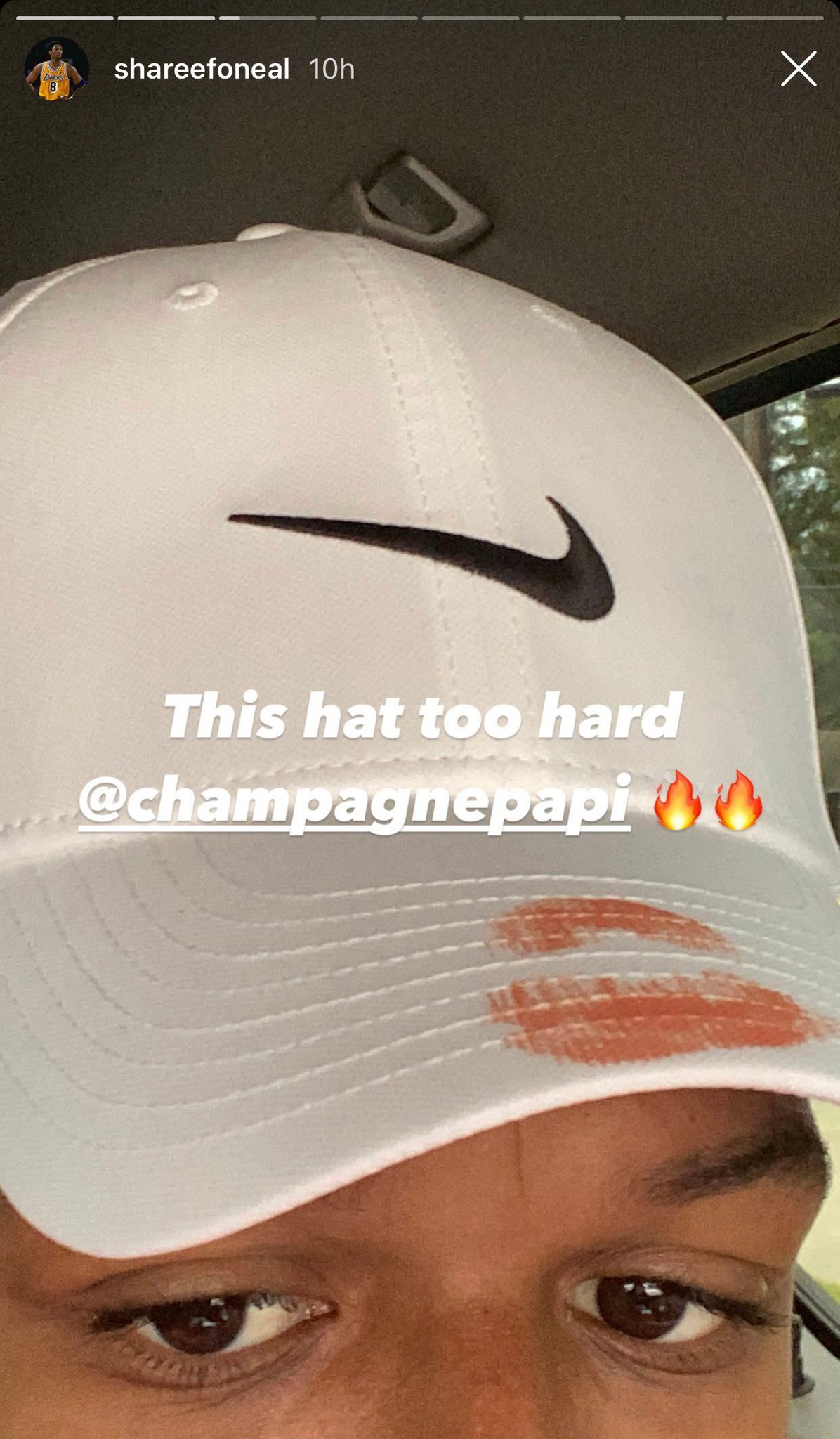 drake white nike hat