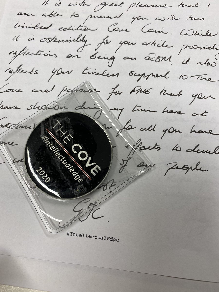 Received a surprise this morning, CO <a href="/2CAVREGT/">2nd Cavalry Regiment</a> presented me with my <a href="/covetweet/">The Cove</a> coin. Thank you <a href="/Curtis_PME/">Fiona Curtis</a> 🦅