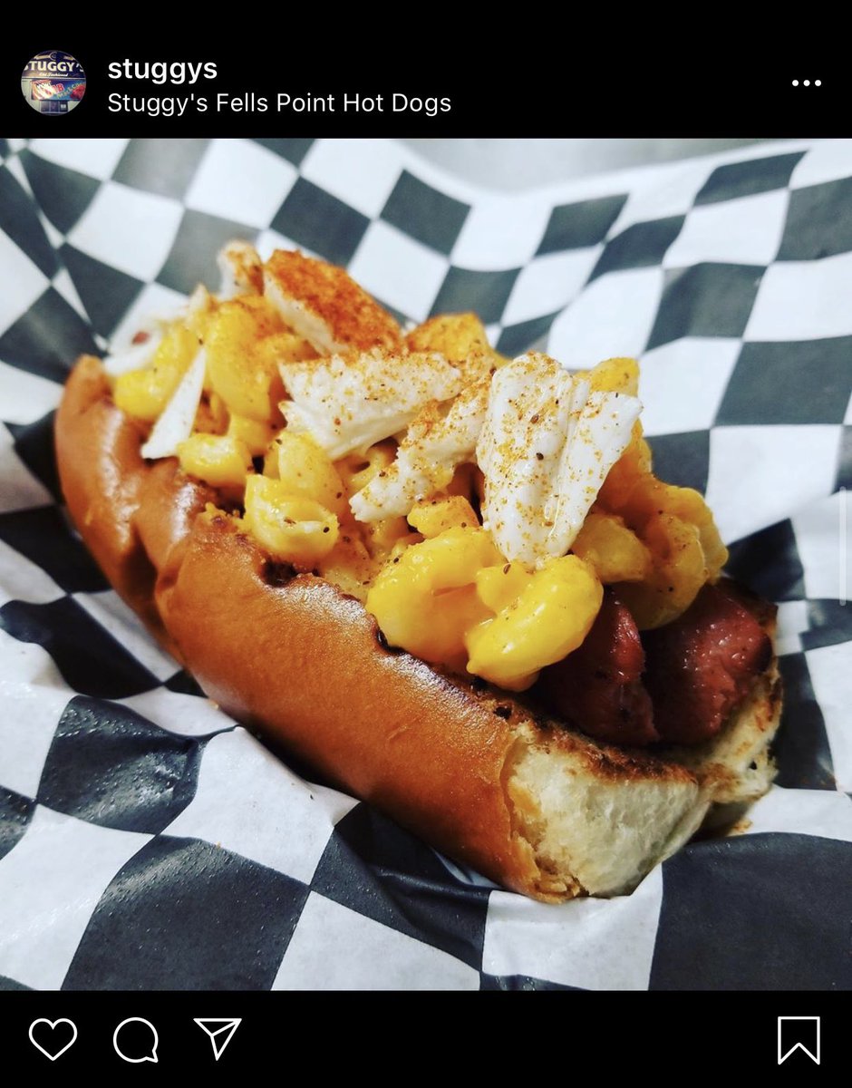 Crab Mac Hotdog and Crab Mac Fries- Stuggy’s809 S Broadway, Baltimore, MD 21231