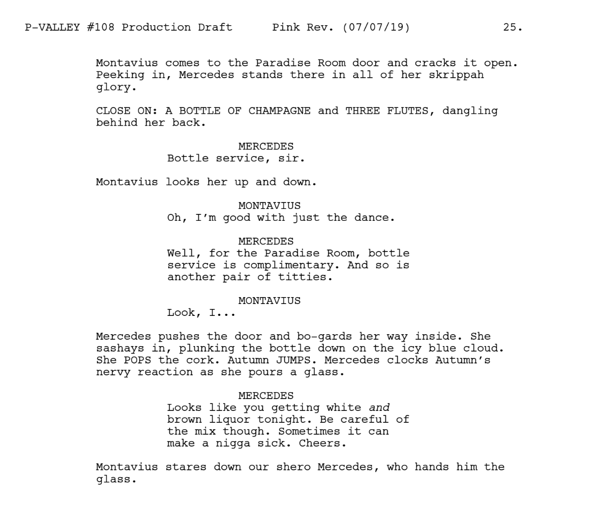 KatoriHall's tweet photo. FUN FACT: I was given a note to have Diamond or Big L come save Autumn in the Paradise Room. I refused. Mercedes opens the show as a supershero and her intuition is her superpower and I wanted Mercedes to save the day periodt. In #PValley women save themselves and each other. https://t.co/9aWcLvfPtb