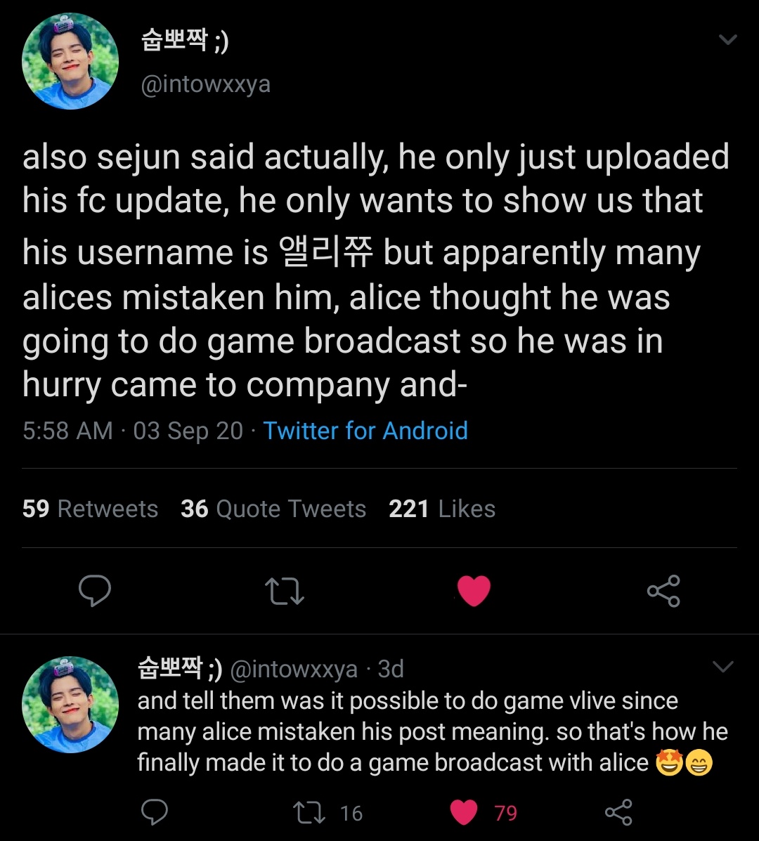 ⠀⠀⠀⠀𑁍 As i said, he is a caring baby, but not just towards his members. He cares about alices feelings, he knows that we always miss him, and he tries to be the closest to us. Although the circumstances aren& #39;t the best, he is.cr. in the pic