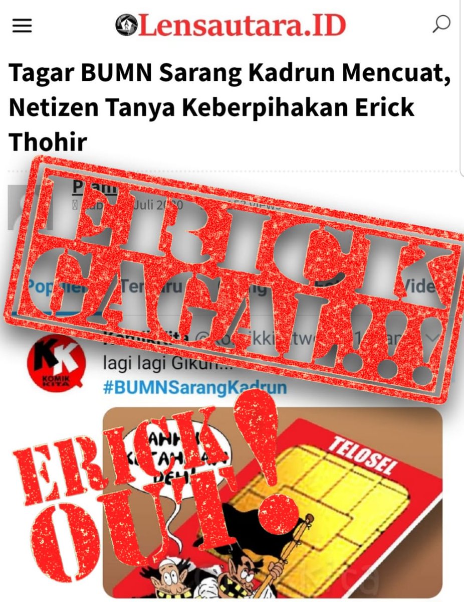 BaliSatriya's tweet photo. Nihh stempel gagalnya yak, cekidot deh. Klo ada Nemu yg lainnya boleh bagi deh
@partaisosmed @yunartowijaya @setkabgoid @LunaMaya26
@fadlizon @kaesangp
@JubirPresidenRI
@KemensetnegRI
@jokowi

#erickout https://t.co/iUokBd5BHQ