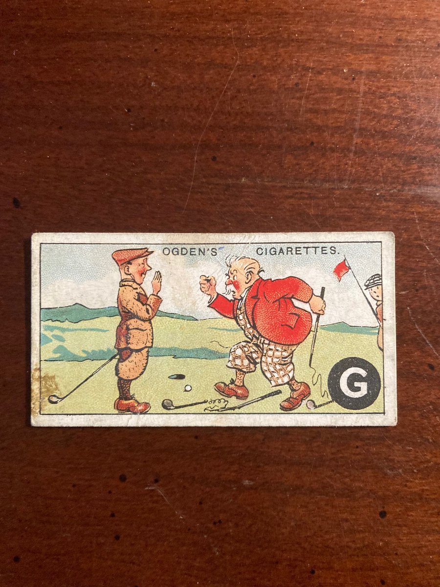 1927 Ogden ABC of Sport - each letter of the alphabet representing a sport. Here's one of the more popular cards representing golf. $14 shipped
