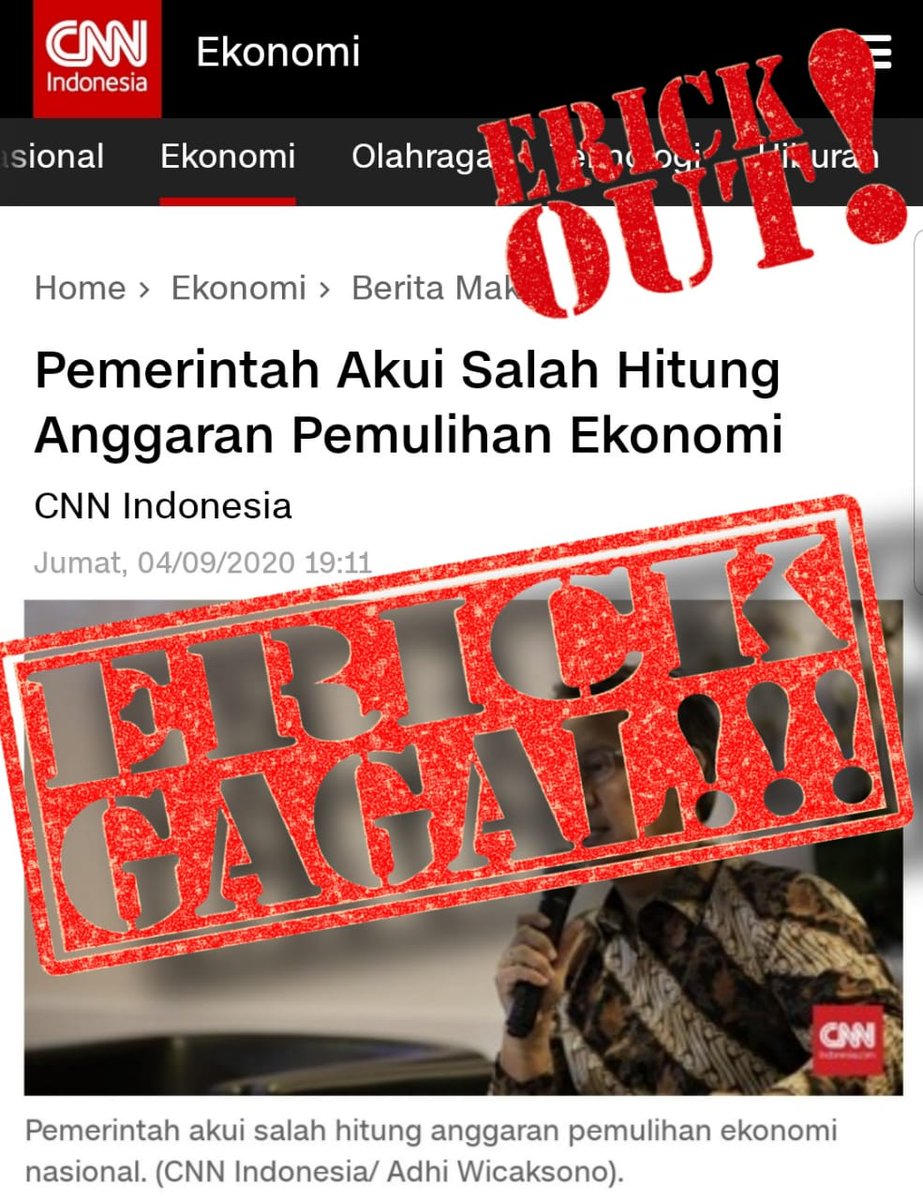 BaliSatriya's tweet photo. Ampoonn, pak menteri rangkap segala jabatan produksi stempel gagal
@JubirPresidenRI @kaesangp @setkabgoid @KemensetnegRI @eko_kuntadhi @partaisosmed @arusbawah @Dennysiregar7
@yunartowijaya
#erickout https://t.co/RjCMQfhcuf