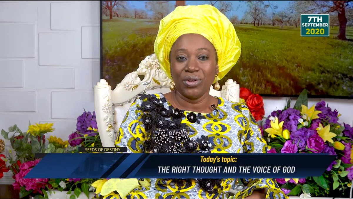 drbeckyenenche's tweet photo. SEEDS OF DESTINY - MONDAY SEPTEMBER 7, 2020
TOPIC: THE RIGHT THOUGHT AND THE VOICE OF GOD
What you think can determine what you hear. You can hear the Voice of God or the voice of the devil, depending on your thought. WATCH today’s #SeedsOfDestiny
https://t.co/fIKeTHOihb https://t.co/s2UVDx8k8G