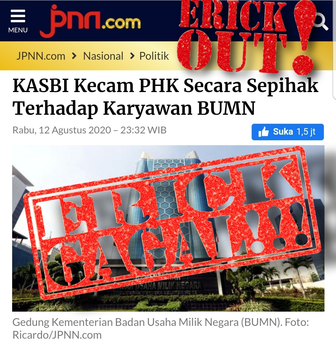 Pisolempar3's tweet photo. Makjang artinya ada perbedaan keadilan dilakukan Siraja Bacot Menteri BUMN, sudahlah pecat menteri BUMN @jokowi @kaesangp @setkabgoid @KemensetnegRI 

#erickout https://t.co/UDeQGyktIy