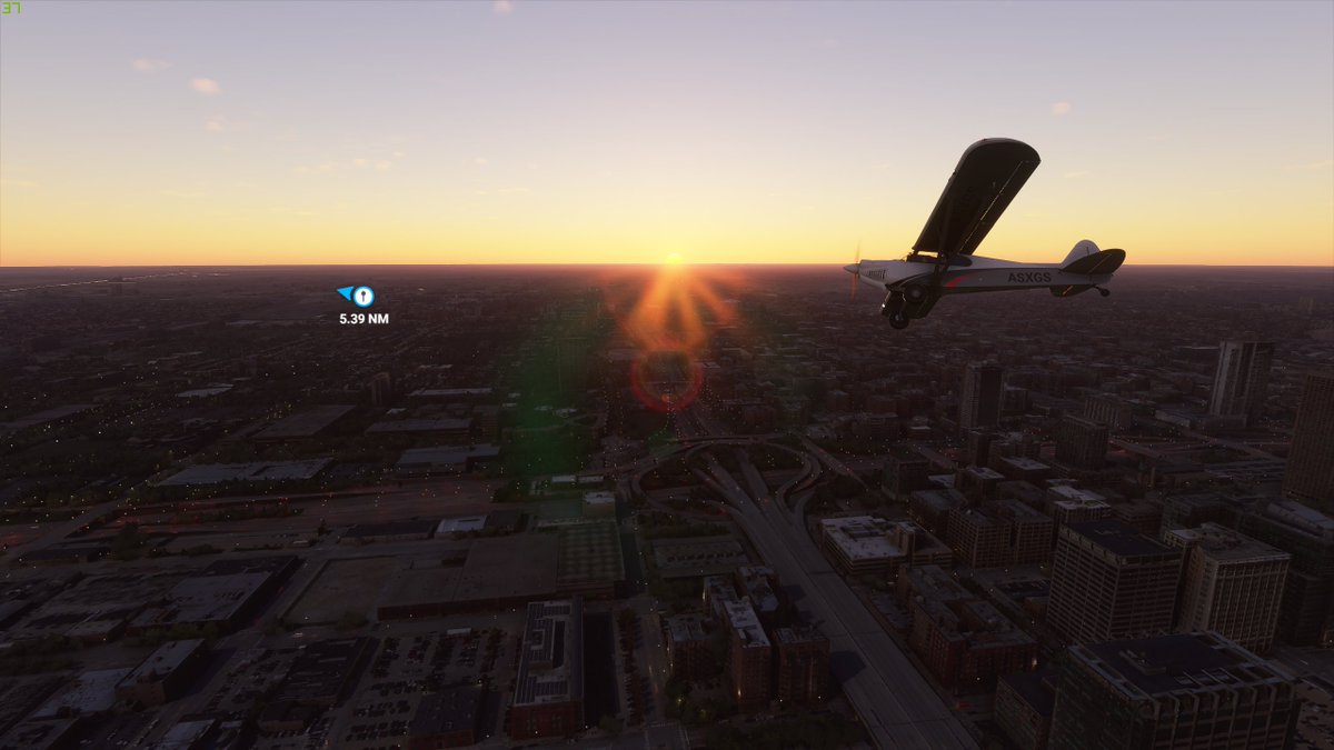 the game handles night lighting by spawning these light sources that just sorta float above roads. I'm sure the effect is good at distance but when you're doing low altitude sunset flights and the lights turn on, they kinda look like shit