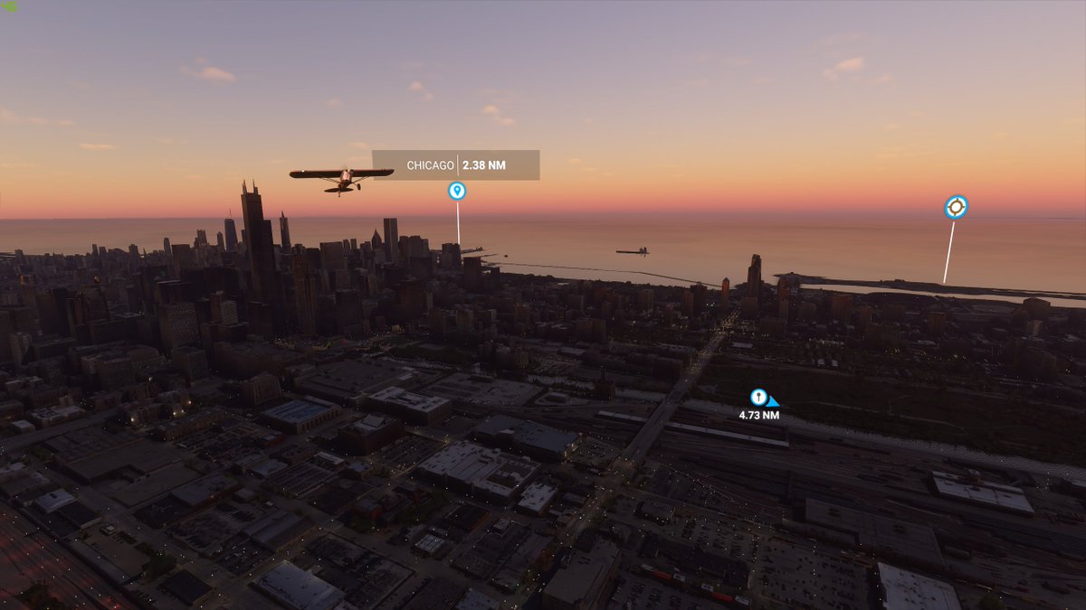 the game handles night lighting by spawning these light sources that just sorta float above roads. I'm sure the effect is good at distance but when you're doing low altitude sunset flights and the lights turn on, they kinda look like shit