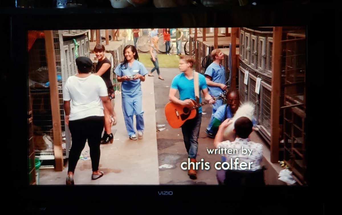 Lightningboy97's tweet photo. Glee re-watch! Guess which episode I'm watching right now @chriscolfer #GleeRewatch #ODNT   #Season5Episode19 https://t.co/a0o0qd4tyS