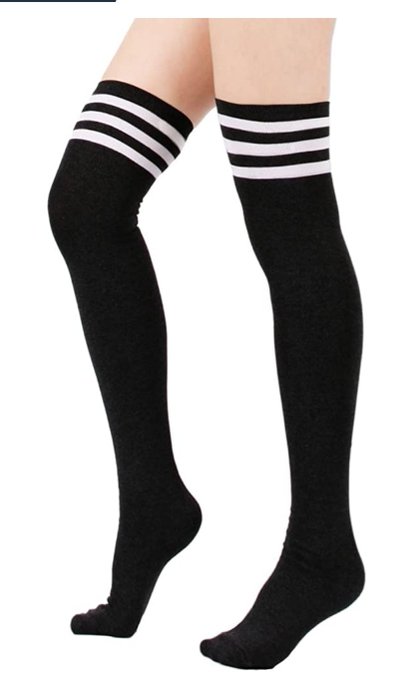 Thinking bout getting some thigh high socks what do yall think? And if so reg ones like the black or<a href="/tag/pokemonunite"class="tags"><span>#pokemonunite</span></a>