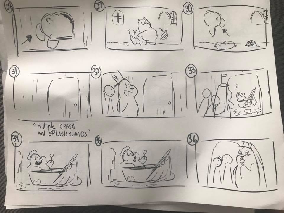 So the Bears decide to throw a fancy mature people's party for Chloe- here's some early thumbnails by @billybobmartinz