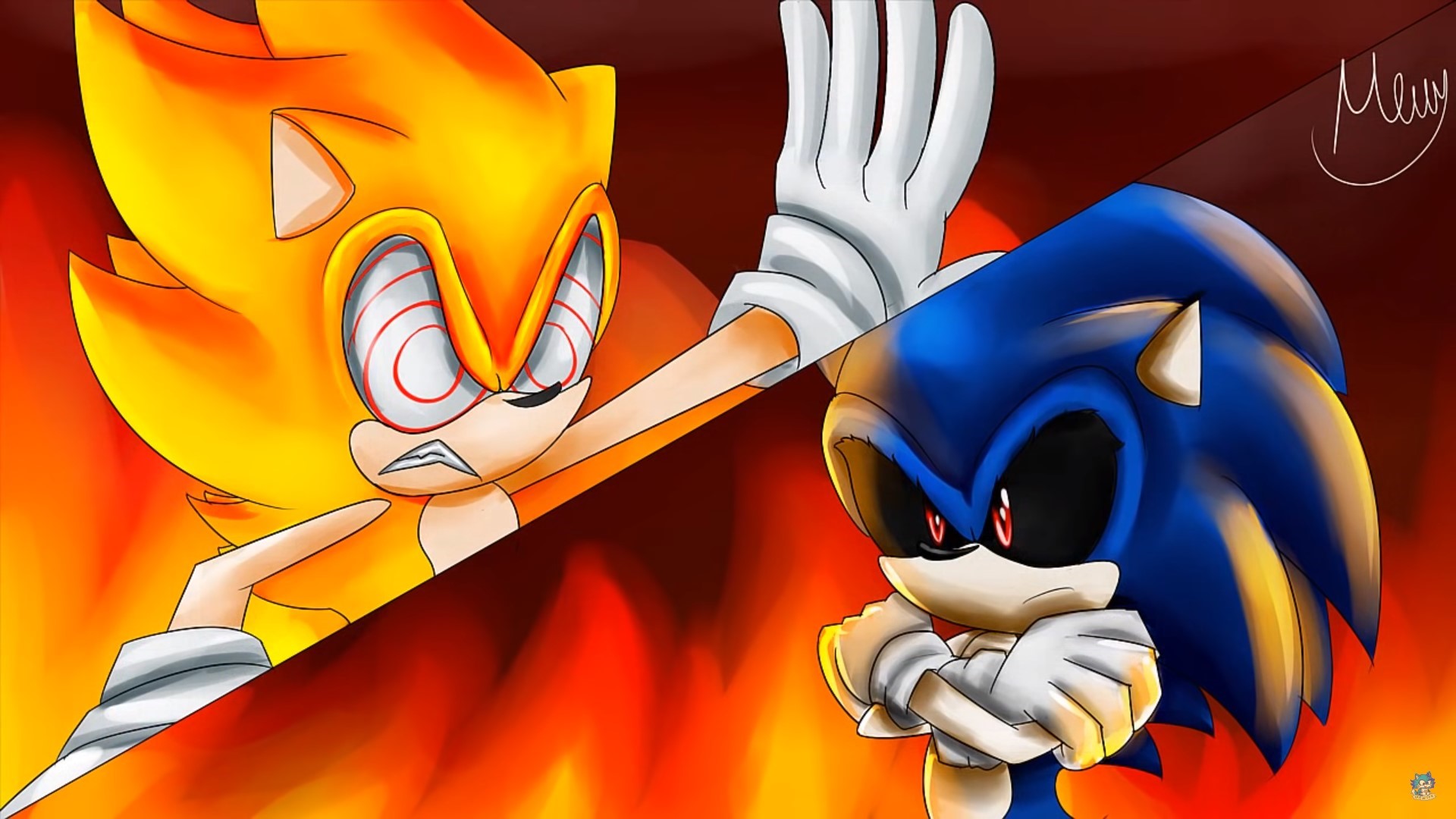 Fleetway Vs Sonic.EXE (Exetior) 