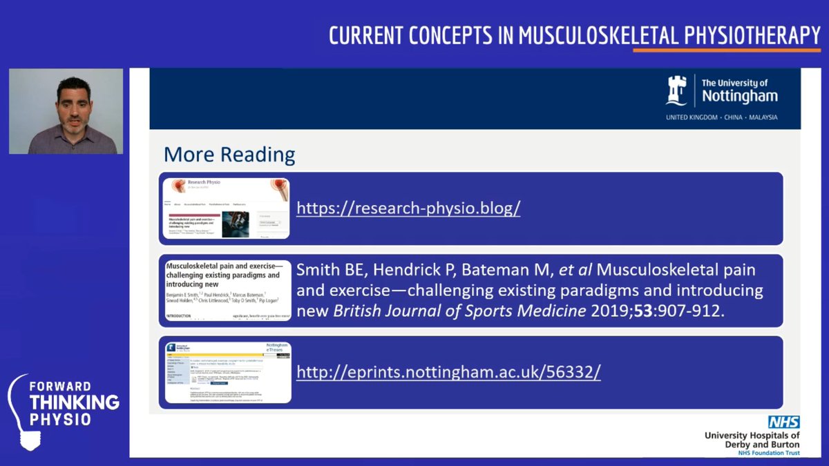 GrantMackayPT's tweet photo. "If this is hurting, should I really be doing this?" 

As a clinician do you allow/prescribe pain during exercise?

Excellent talk by @benedsmith covering the relationship between pain and exercise which has been "ignored by researchers and feared by clinicians"
@ForwardPhysio https://t.co/rXxDDpaZK4
