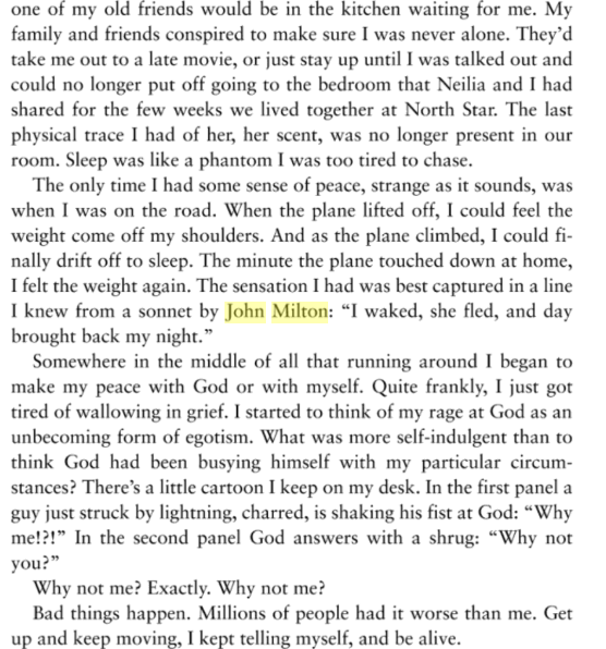 There's the Sonnet 23: he's now totally blind and completely hopeless, dreaming of his deceased wife. His greatest feat to date isn't poetical, but political: pamphlets justifying the regicide of Charles I. But Charles II's been restored and now Milton's in hiding/house arrest.