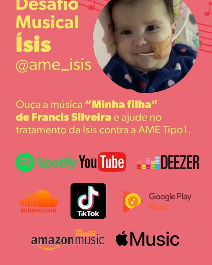 NunesSaly's tweet photo. Compartilhe e ajude nossa pequena @ame_isis 😊 quanto mais essa música 🎶 🎶 🎶 tocar mais $$$ mais ela ganha . GRATIDÃO 🙏. https://t.co/8KAtCO3utK
