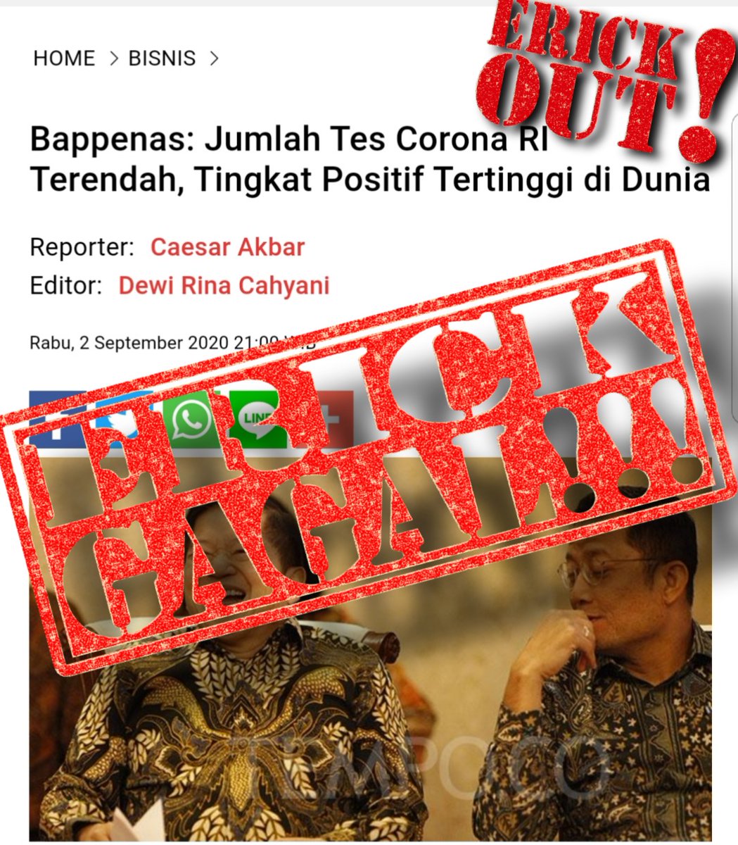 98Banten's tweet photo. P dan E.... adalah dua pejabat yang bertanggungjawab pada masalah pandemik..#erickout https://t.co/wqnAaKJZqZ